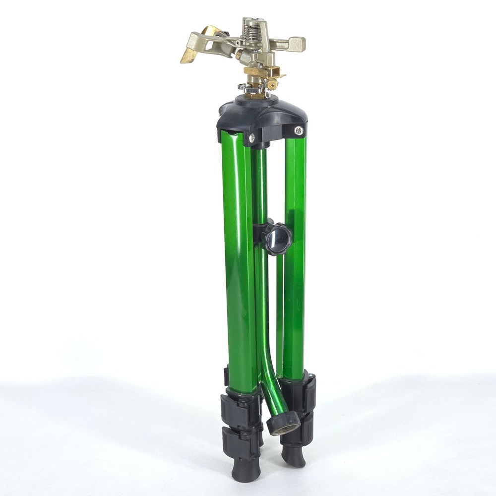 Metal Impact Sprinkler on Tripod Base Adjustable Lawn Garden Watering Stand 40in - Picture 2 of 16
